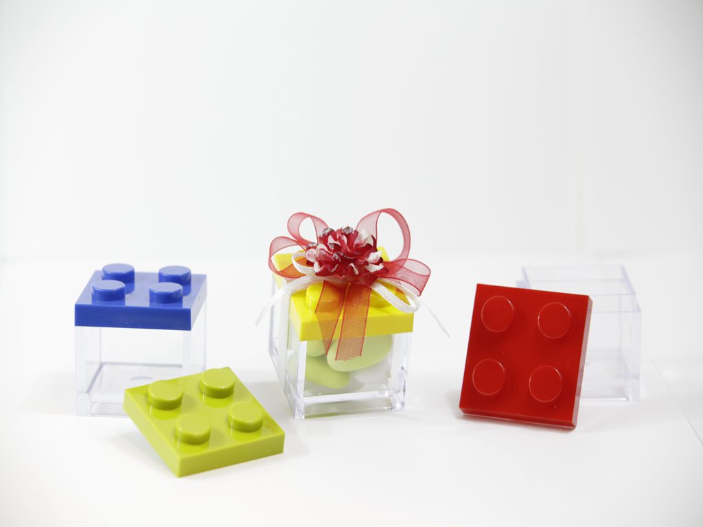Scatole lego con confettini